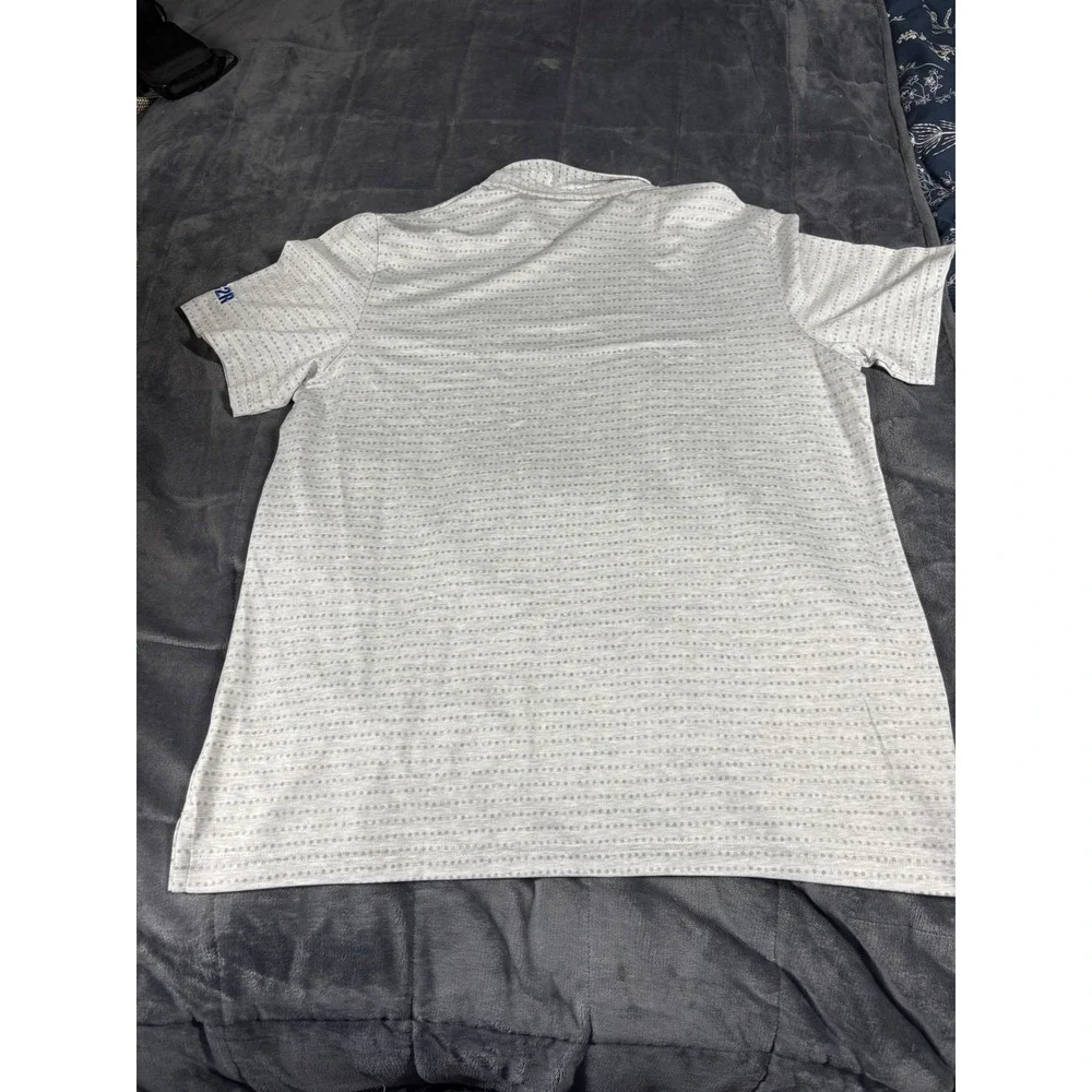 TravisMathew Mens XL Gray‎ Micro Dot Performance Golf Polo Shirt Short Sleeve
